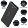 Qi Wireless Charging Station 10000mAh Power Bank Phone Tablet Charger with 4 Flashlight For Travel Outdoor