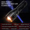 Cross Border T6 Strong Light Flashlight LED Aluminum Alloy Telescopic Zoom USB Charging Outdoor Searchlight Remote Flashlight