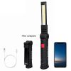 Sanyi Magnetic LED Flashlight USB Rechargeable Work Inspection Light 5 Modes Torch COB Lanterna Hanging Hook Lamp With USB Cable