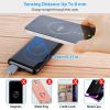 Qi Wireless Charging Station 10000mAh Power Bank Phone Tablet Charger with 4 Flashlight For Travel Outdoor