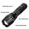 Cross Border T6 Strong Light Flashlight LED Aluminum Alloy Telescopic Zoom USB Charging Outdoor Searchlight Remote Flashlight