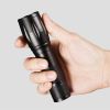 Cross Border T6 Strong Light Flashlight LED Aluminum Alloy Telescopic Zoom USB Charging Outdoor Searchlight Remote Flashlight