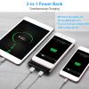 Qi Wireless Charging Station 10000mAh Power Bank Phone Tablet Charger with 4 Flashlight For Travel Outdoor