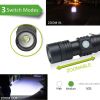 Ultra Bright LED Flashlight With T6 LED lamp beads Waterproof Torch Zoomable 4 lighting modes Multi-function USB charging