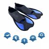 1 Pair Kids Lightweight Professional Short Full Foot Fins; Adjustable And Flexible Fins For Diving Training